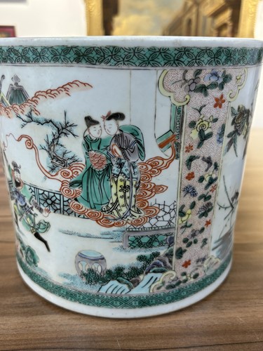 Lot 134 - A very large Chinese Famille Verte porcelain...