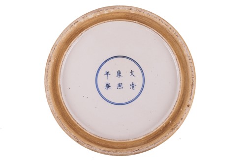 Lot 134 - A very large Chinese Famille Verte porcelain...