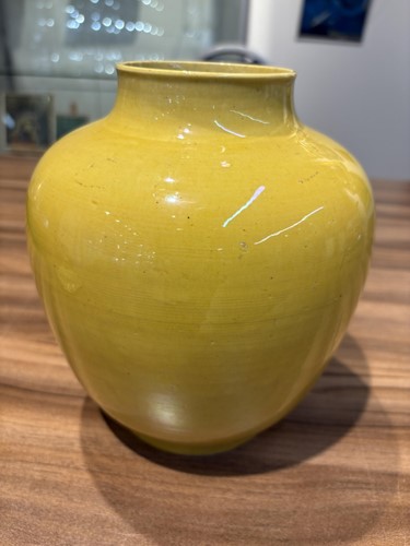 Lot 135 - A pair of Chinese Imperial Yellow porcelain...