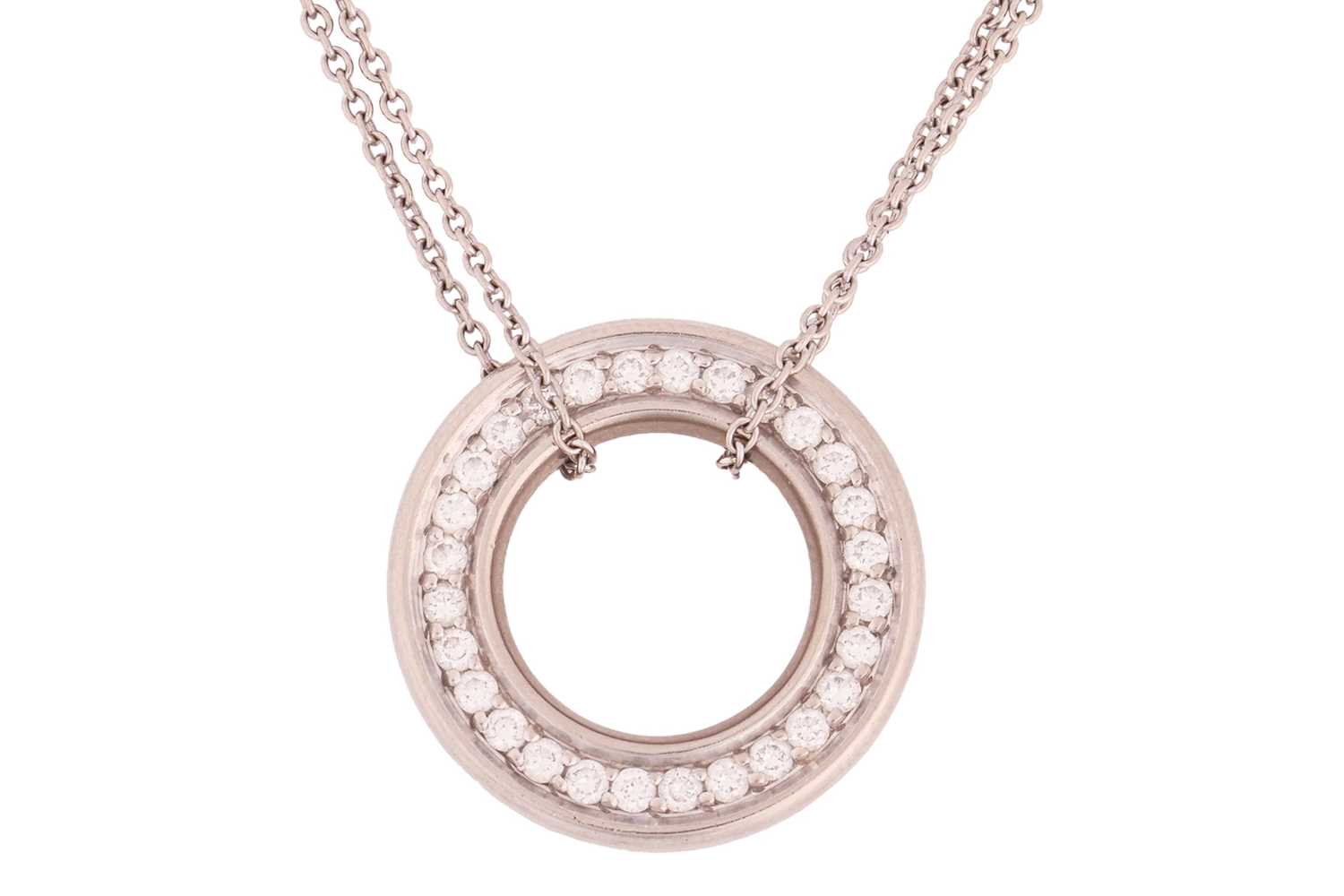 Lot 63 - Boodles - a 'Roulette' medium necklace set in...