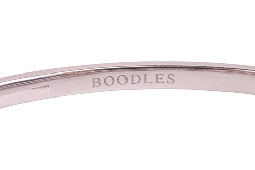 Lot 78 - Boodles - a 'Knot' diamond-set hinged bangle,...