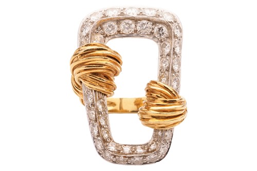 Lot 263 - Kutchinsky - a diamond-set cocktail ring, set...