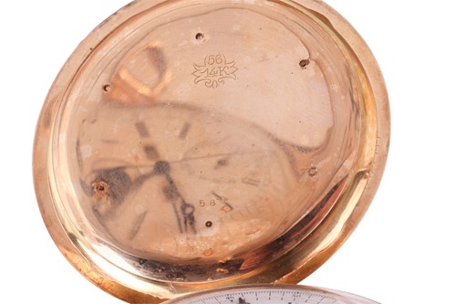 Lot 328 - La Phare - a fine 14-carat gold cased minute...