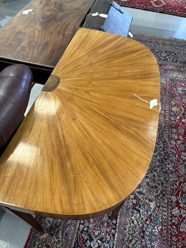 Lot 102 - A George III satinwood and parquet line inlaid...