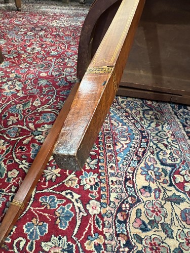 Lot 102 - A George III satinwood and parquet line inlaid...