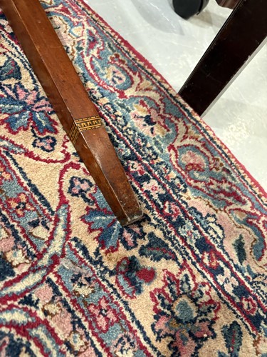 Lot 102 - A George III satinwood and parquet line inlaid...