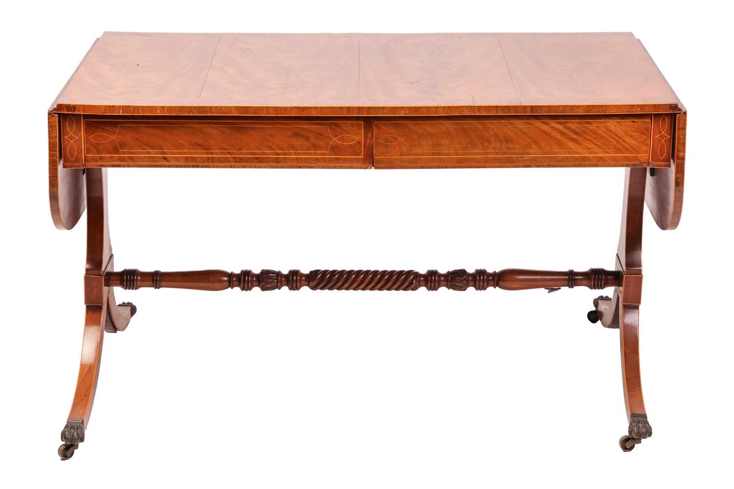 Lot 78 - A Regency mahogany two-flap sofa table with...