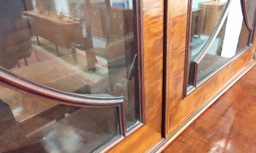 Lot 99 - A late George III mahogany secretaire bookcase,...