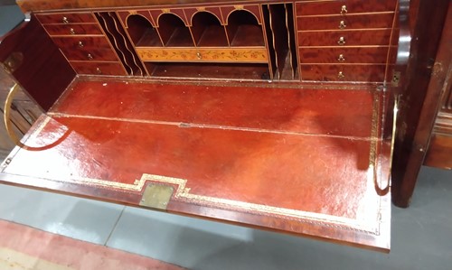 Lot 99 - A late George III mahogany secretaire bookcase,...