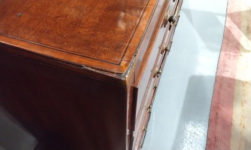 Lot 99 - A late George III mahogany secretaire bookcase,...