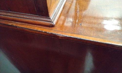 Lot 99 - A late George III mahogany secretaire bookcase,...