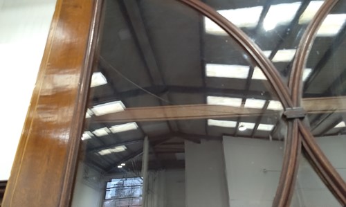 Lot 99 - A late George III mahogany secretaire bookcase,...