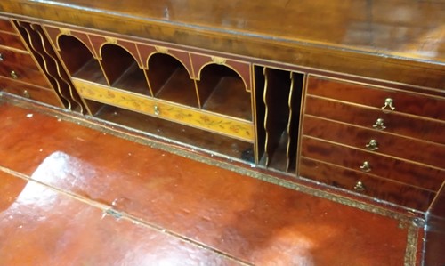 Lot 99 - A late George III mahogany secretaire bookcase,...