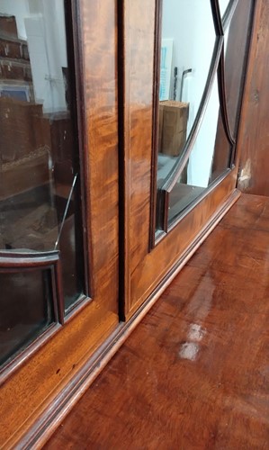 Lot 99 - A late George III mahogany secretaire bookcase,...