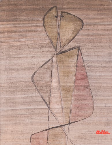 Lot 86 - Jankel Adler (Polish 1895-1949) The Kiss...