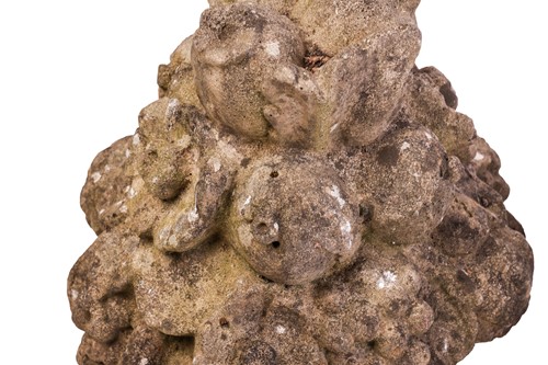 Lot 110 - A pair of reconstituted stone decorative...