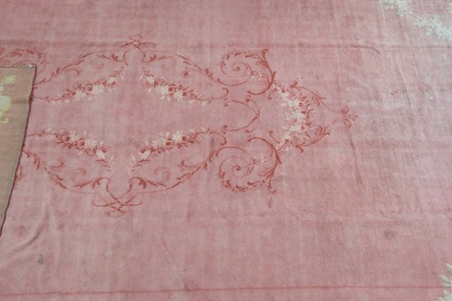 Lot 142 - A muted red/pink ground Austrian Savonerie...