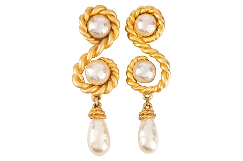 Lot 87 - Chanel - two pairs of drop earrings by...