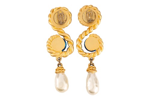 Lot 87 - Chanel - two pairs of drop earrings by...