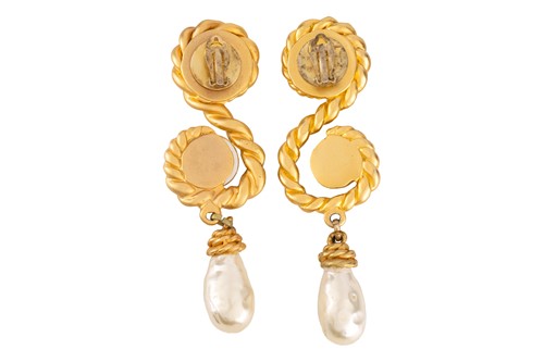 Lot 87 - Chanel - two pairs of drop earrings by...