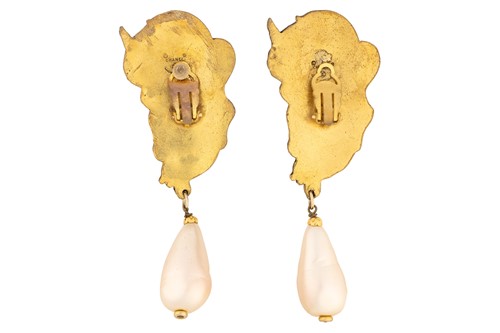 Lot 145 - Chanel - a pair of Baroque-style cherub and...