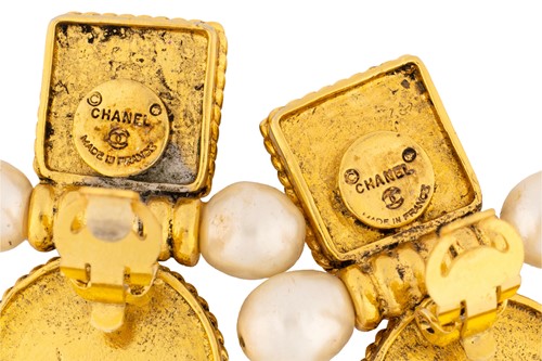 Lot 153 - Chanel - a pair of Byzantine-style clip-on...