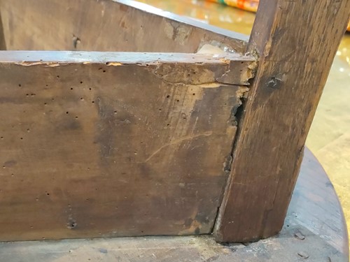 Lot 133 - An early 19th-century rustic elm cricket table...