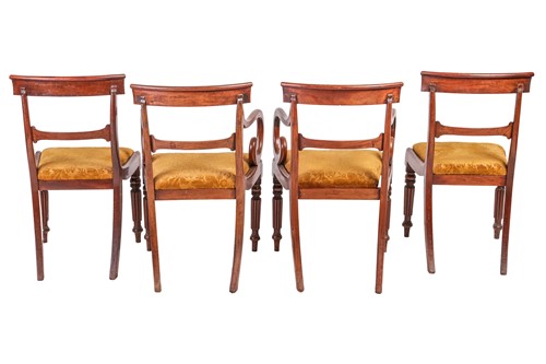 Lot 86 - Set of eight Regency mahogany dining chairs,...