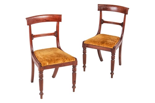 Lot 86 - Set of eight Regency mahogany dining chairs,...