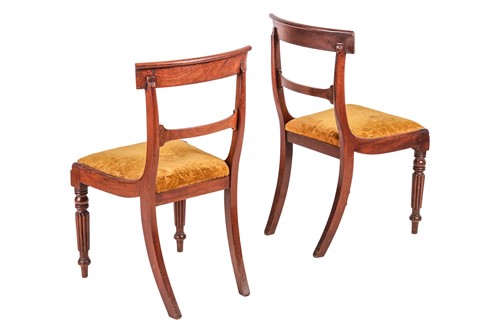Lot 86 - Set of eight Regency mahogany dining chairs,...