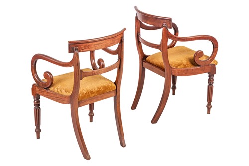 Lot 86 - Set of eight Regency mahogany dining chairs,...