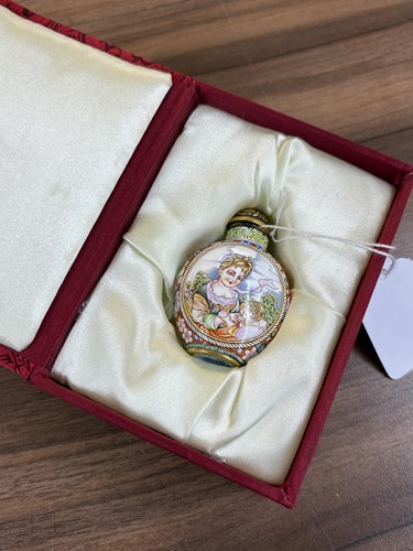 Lot 116 - A Chinese Canton-style enamel wine cup of urn...