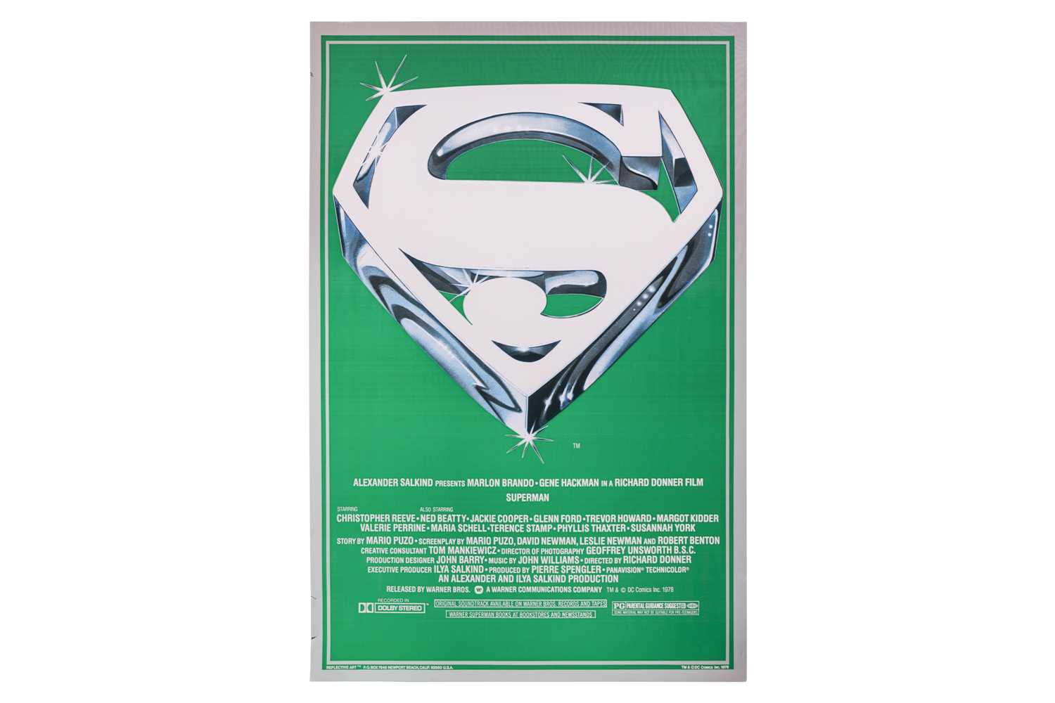 Lot 7 - Superman (1978) US reflective poster, 30 x 21...