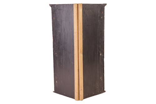 Lot 111 - A 19th century painted wood hanging corner...