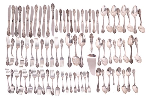 Lot 349 - A canteen of Wallace, Grande Baroque pattern...