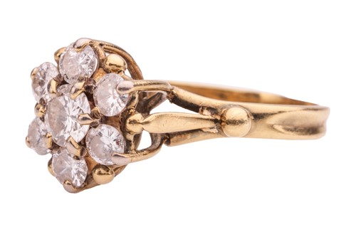 Lot 53 - A diamond-set floral cluster ring, with seven...