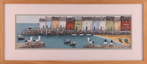 Lot 23 - Rebecca Lardner (b.1971), 'Harbour Houses I',...