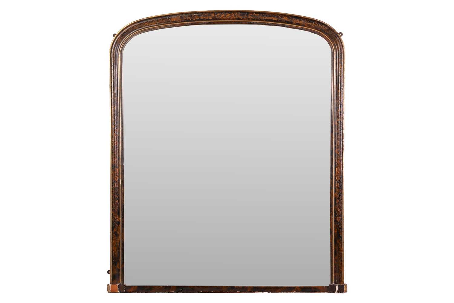 Lot 121 - Victorian "D" shaped black lacquer and...