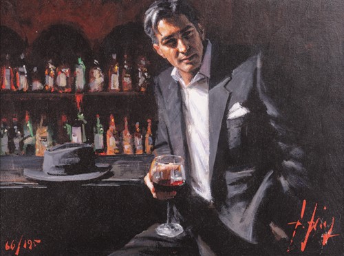 Lot 52 - Fabian Perez (Argentinian b.1967), Black Suit...