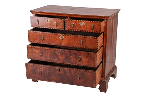 Lot 115 - An early 18th-century walnut chest of two...