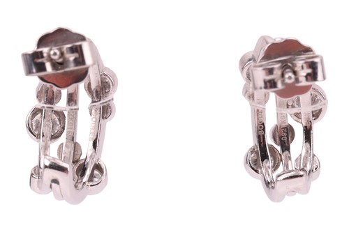 Lot 168 - Boodles - a pair of Raindance diamond-set hoop...