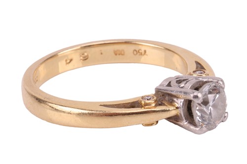 Lot 13 - A diamond solitaire ring, featuring a round...