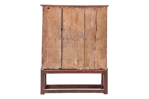 Lot 118 - A part 17th century oak Dole cupboard, with a...