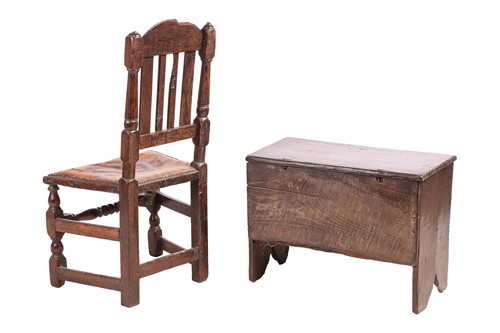 Lot 119 - An unusual early 18th-century Vernacular oak...