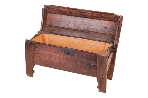 Lot 103 - A 16th-century Vernacular oak Meal Ark/Coffer,...
