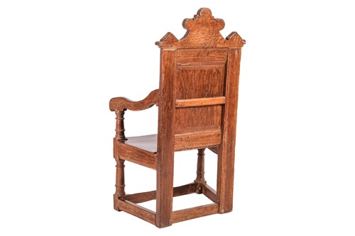 Lot 93 - A late 17th-century wainscot armchair with...