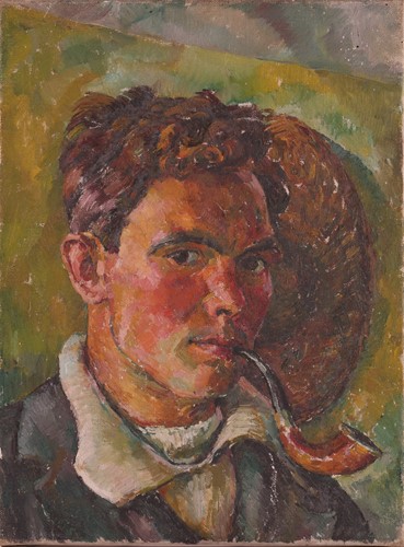 Lot 10 - Jack Wright (1919 - 1994), Man with a Pipe,...