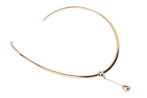 Lot 124 - A torque necklace, the polished and tapered...