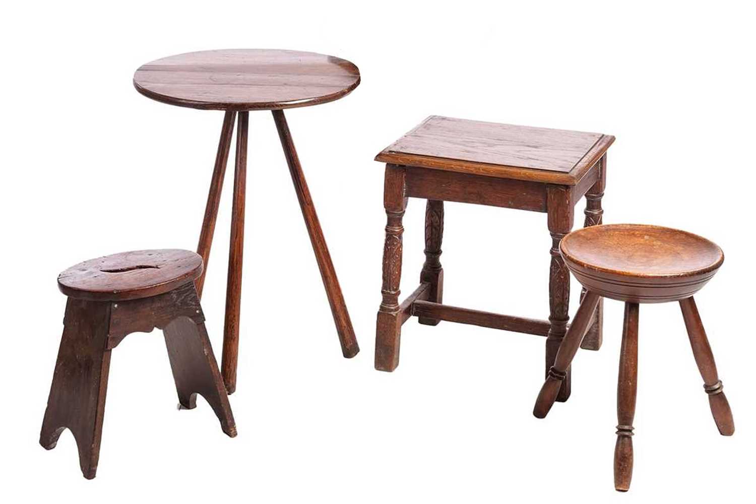 Lot 109 - An early 19th-century English elm cricket...