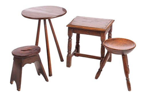 Lot 109 - An early 19th-century English elm cricket...